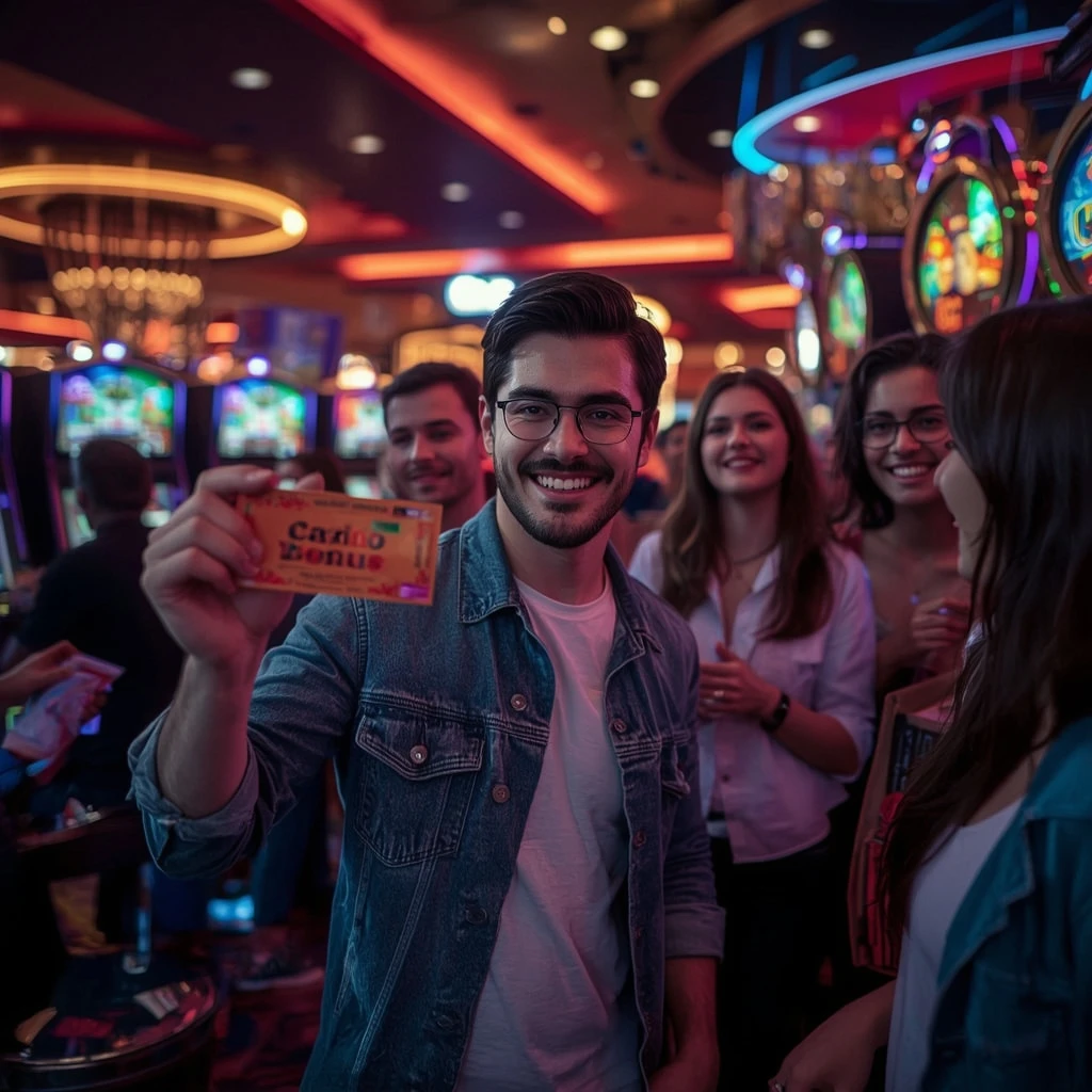 a person with a casino bonus Happistar Casino