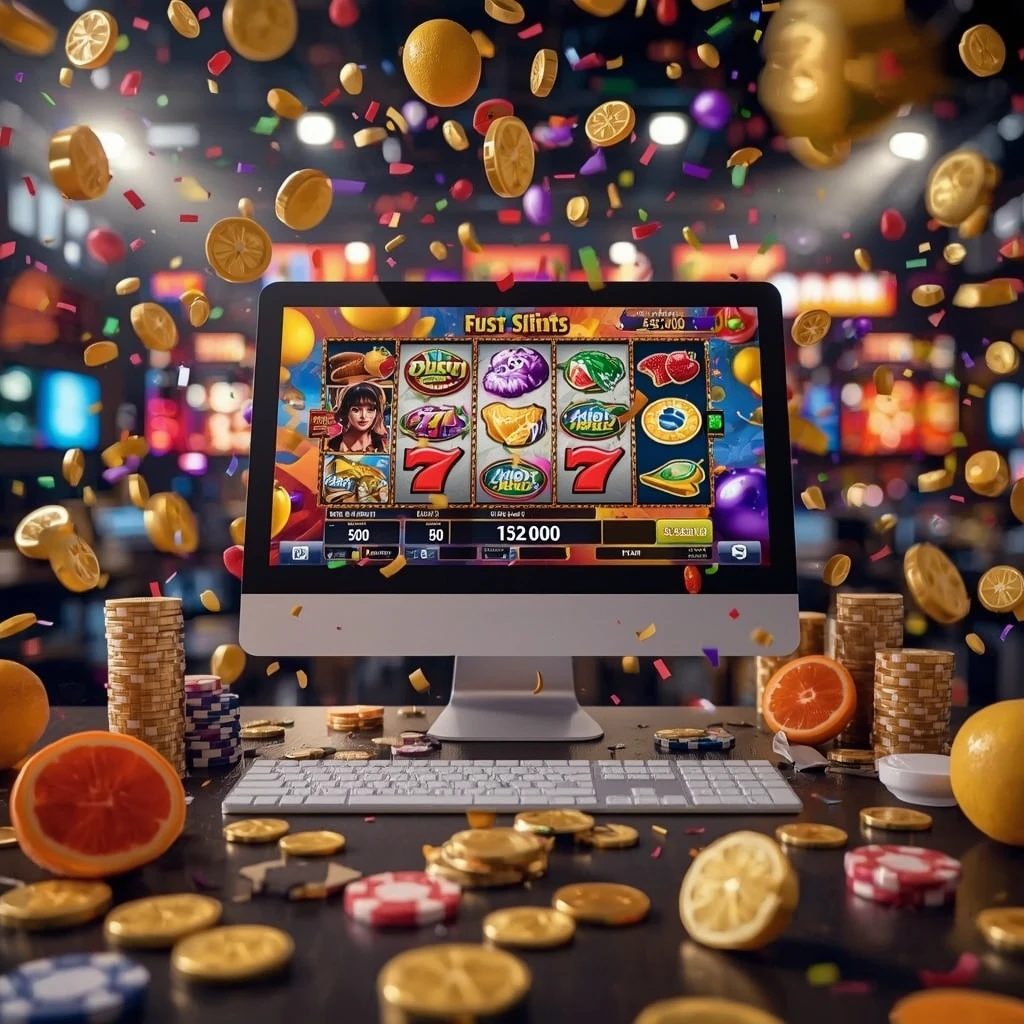 slot machines on the monitor HAPPiSTAR CASINO